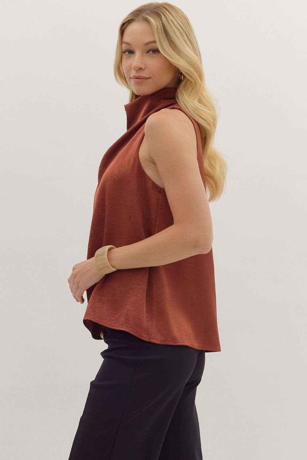 Main Attraction Drape Neck Blouse
