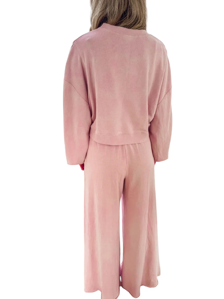 **MORE COLORS** Call Me Cozy Wide Leg Lounge Set