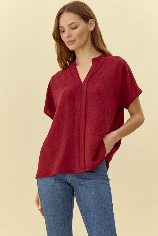 Your Good Graces Frill Neck Blouse