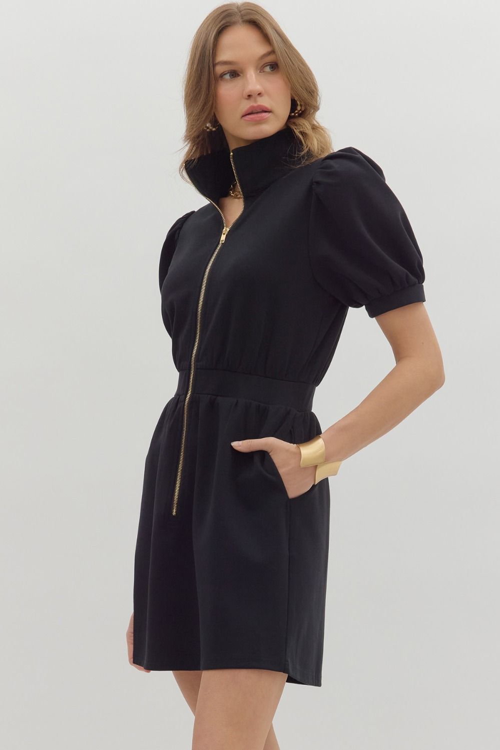 Taking Chances Puff Sleeve Mini Dress