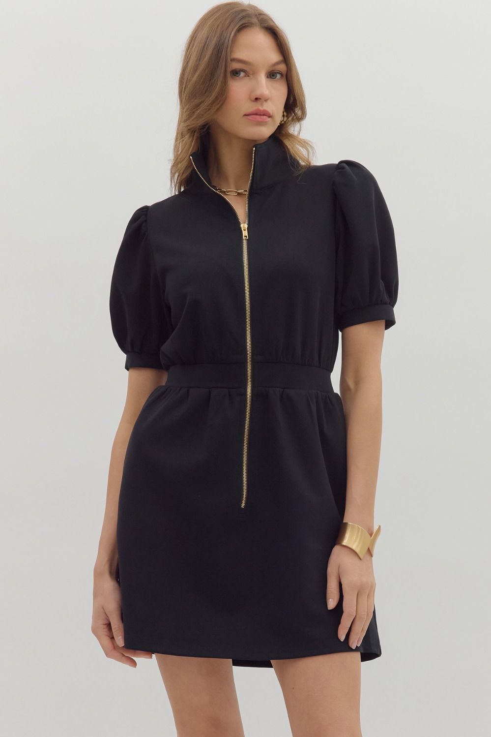 Taking Chances Puff Sleeve Mini Dress
