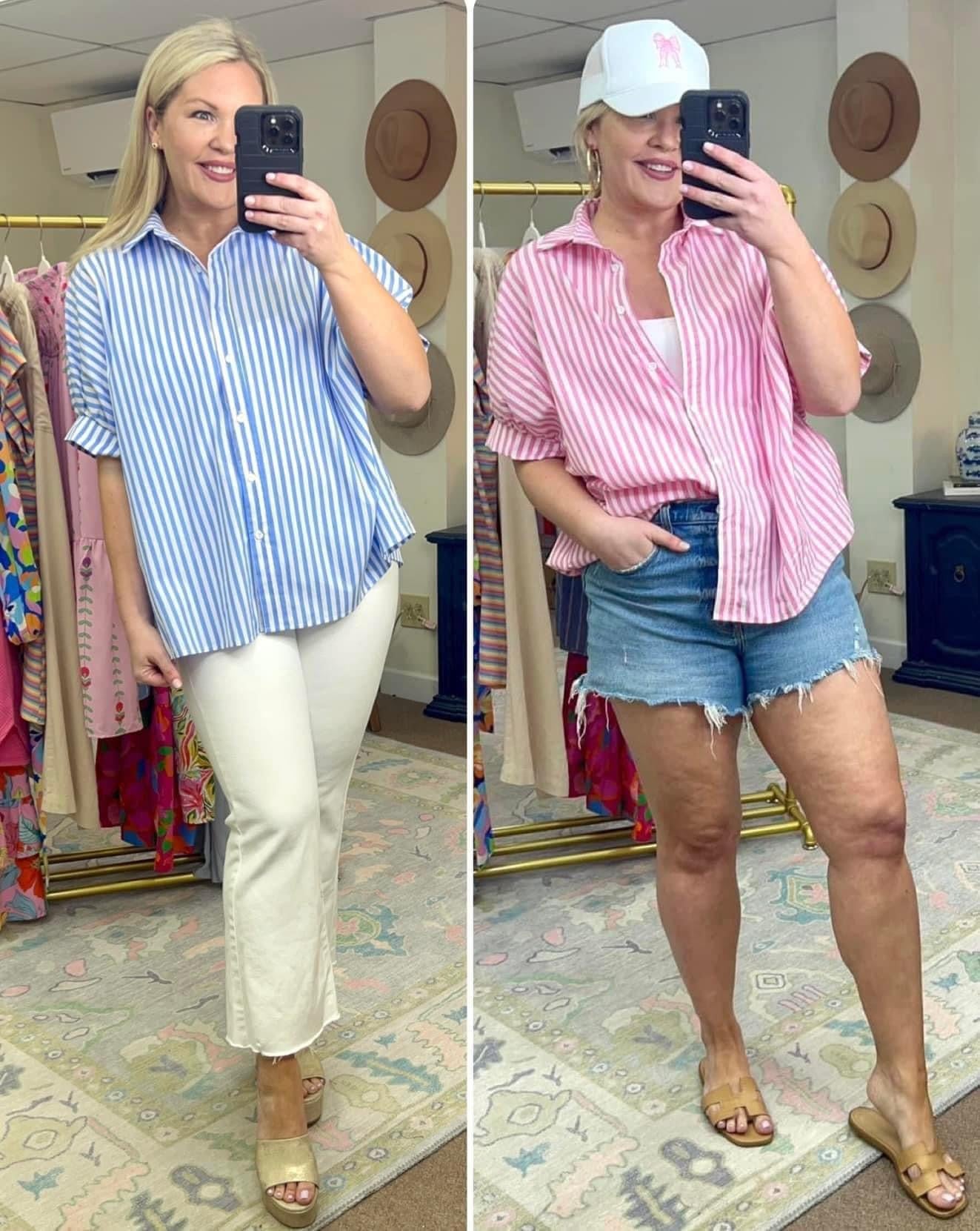 **MORE COLORS** Smooth Talker Stripe Dolman Sleeve Blouse