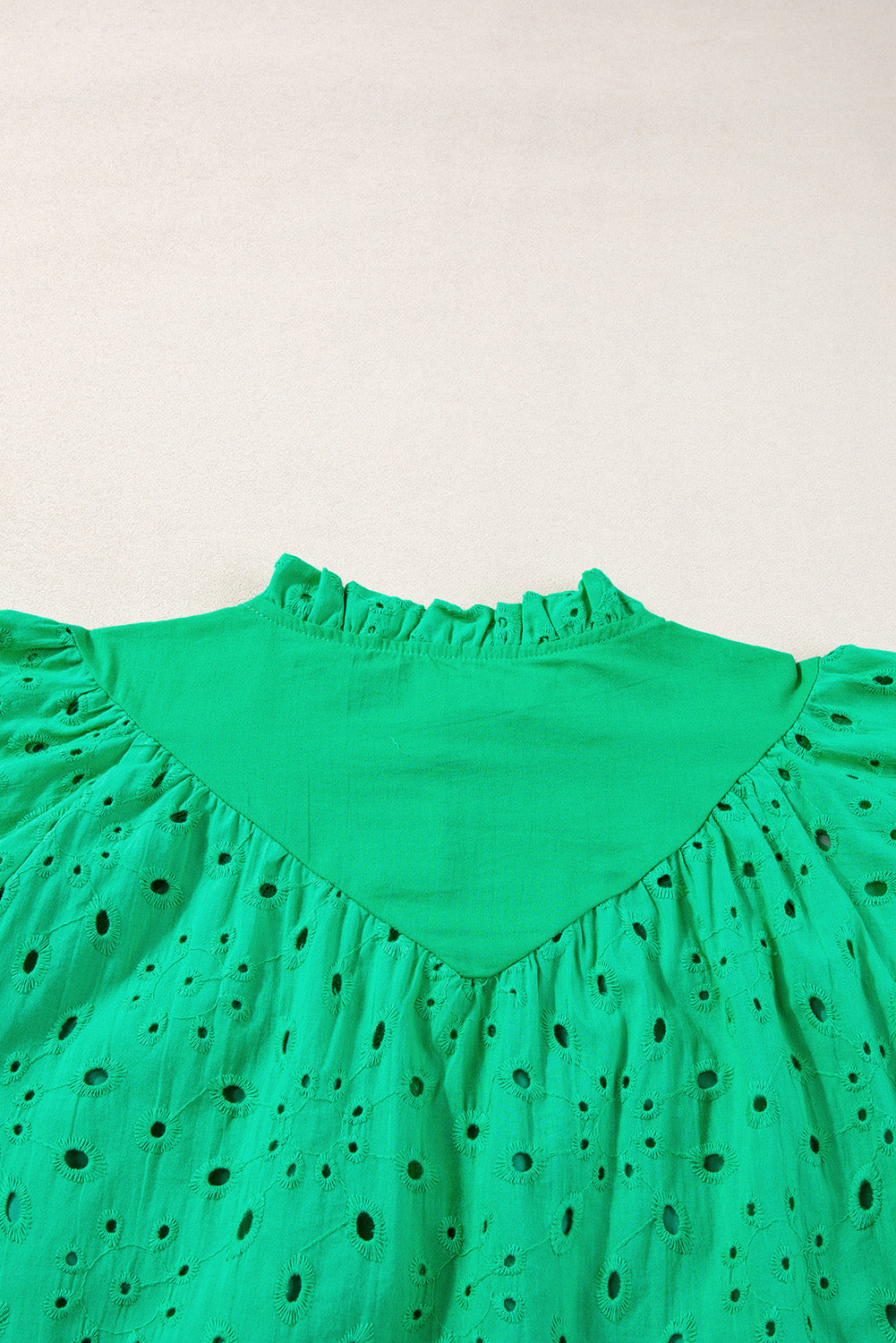 **MORE COLORS** Floral Eyelet Puff Sleeve Blouse