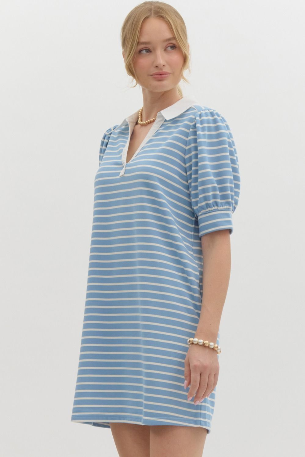 **MORE COLORS** Classic Cool Collar Shirt Dress