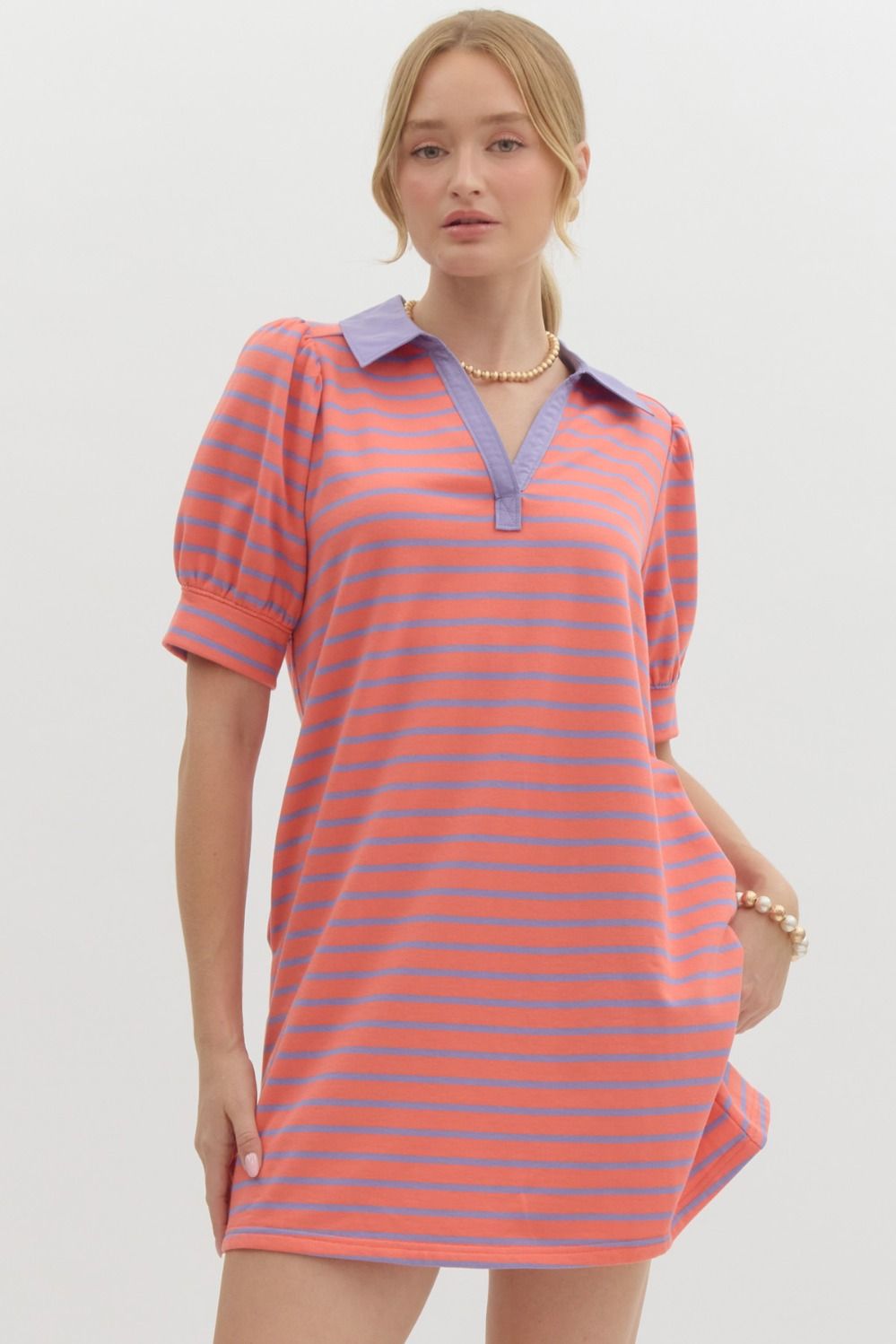 **MORE COLORS** Classic Cool Collar Shirt Dress