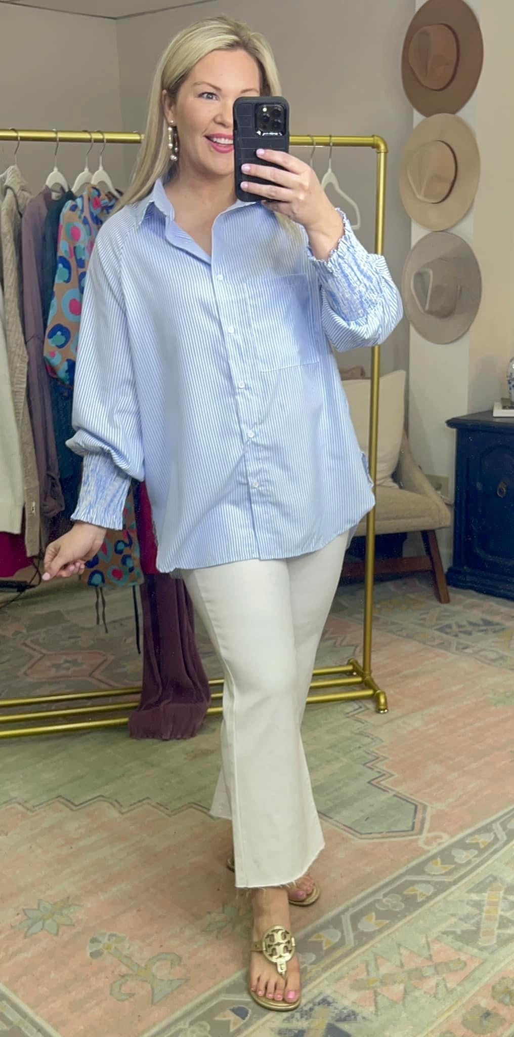 **MORE COLORS** Easygoing Gal Smock Sleeve Button Down Tunic