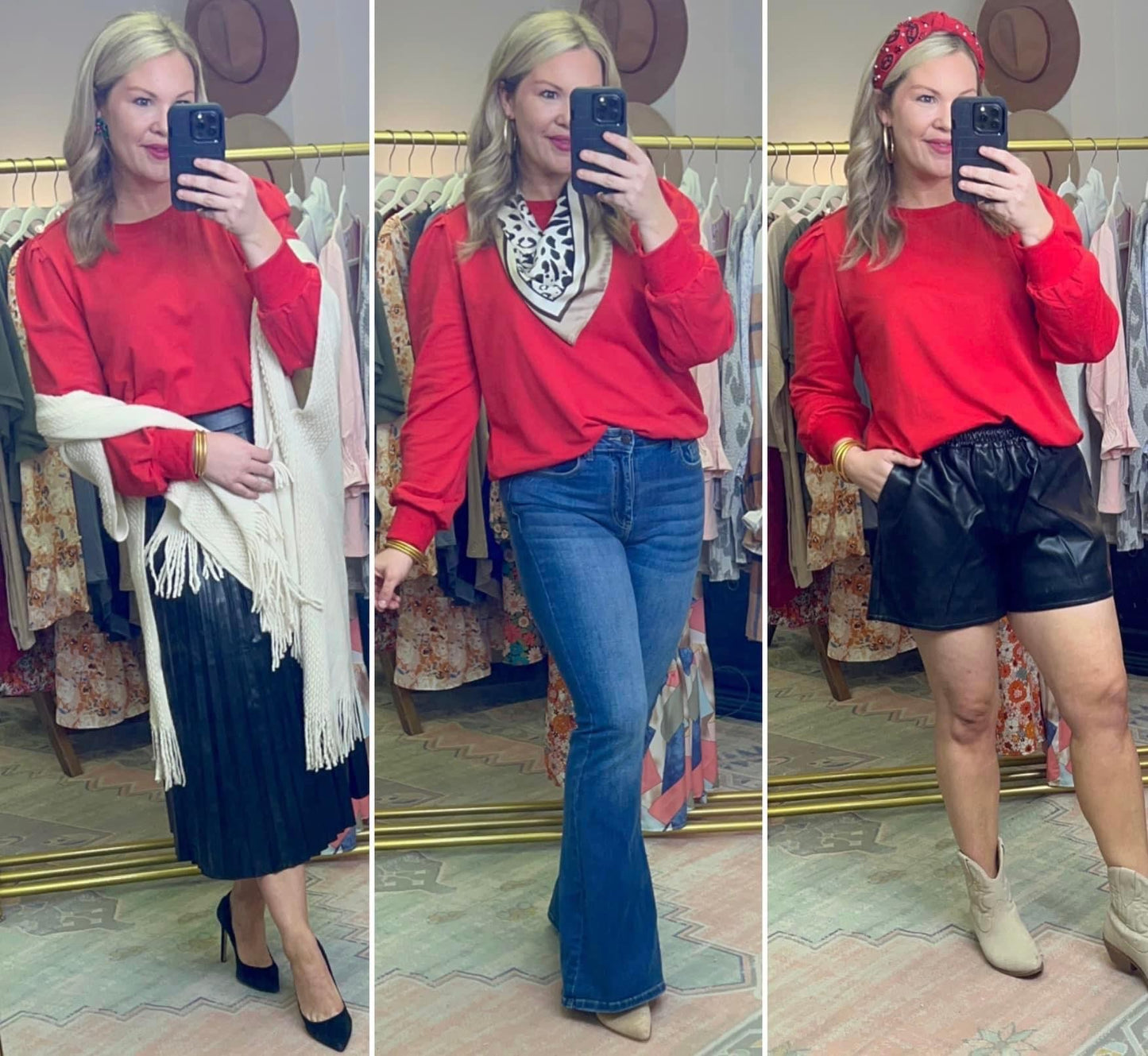 **MORE COLORS** Pearl Puff Sleeve Sweater