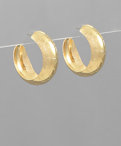 Unwritten Words Chunky Hoop Earrings
