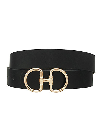**MORE COLORS** Giddy Up Pebbled Horsebit Belt
