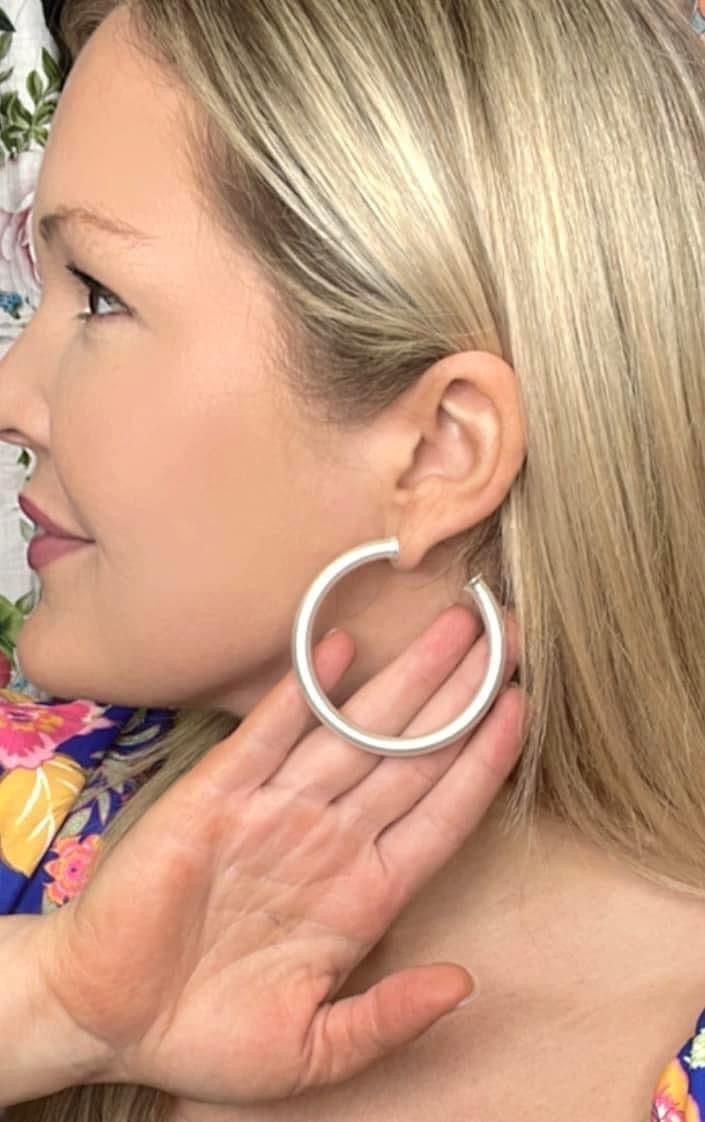 *MORE COLORS* Matte Hoop Earrings