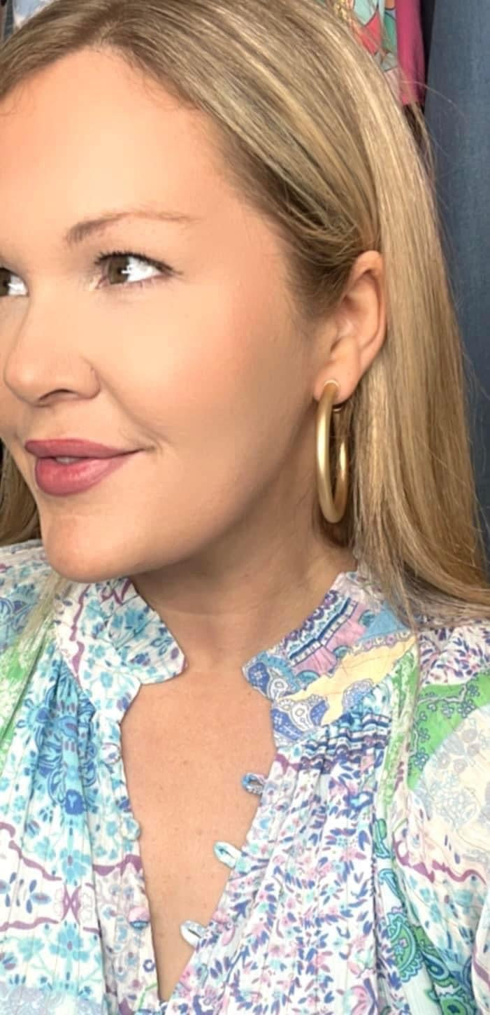 *MORE COLORS* Matte Hoop Earrings