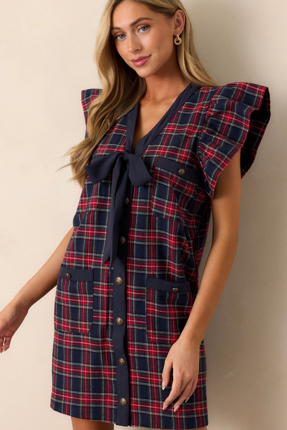 **MORE COLORS** Got It Plaid Ruffle Tartan Dress