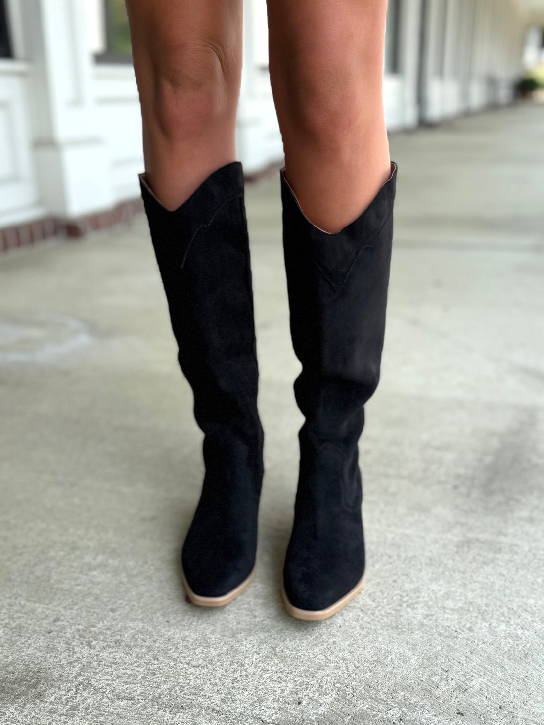 Miracle Mile Vegan Suede Boots in Black