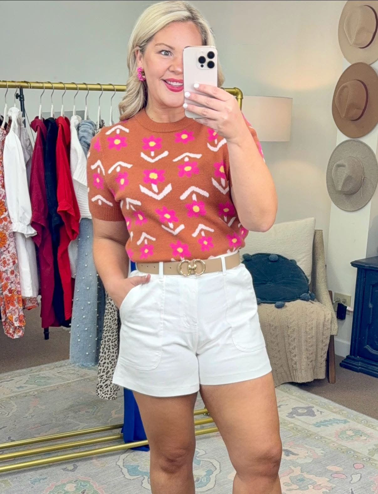 Happy Little Floral Knit Top
