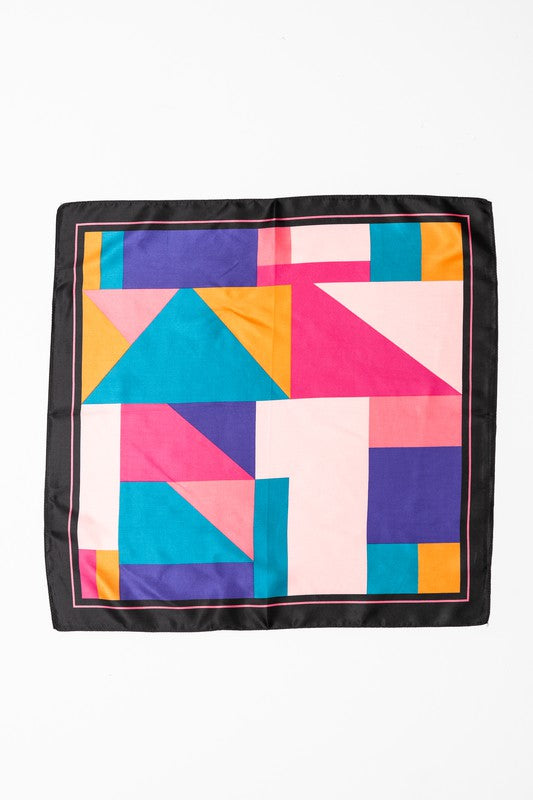Block Party Multicolor Silk Neck Scarf
