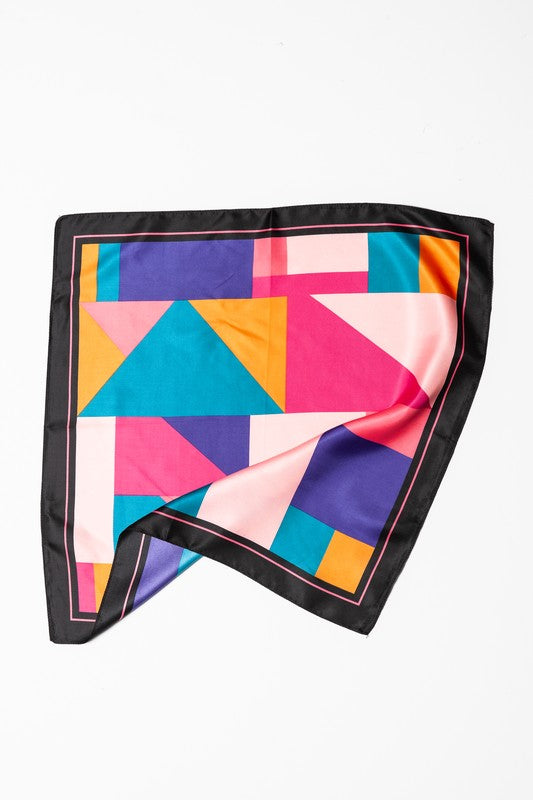 Block Party Multicolor Silk Neck Scarf