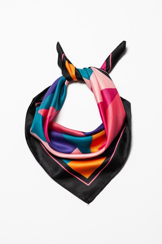 Block Party Multicolor Silk Neck Scarf