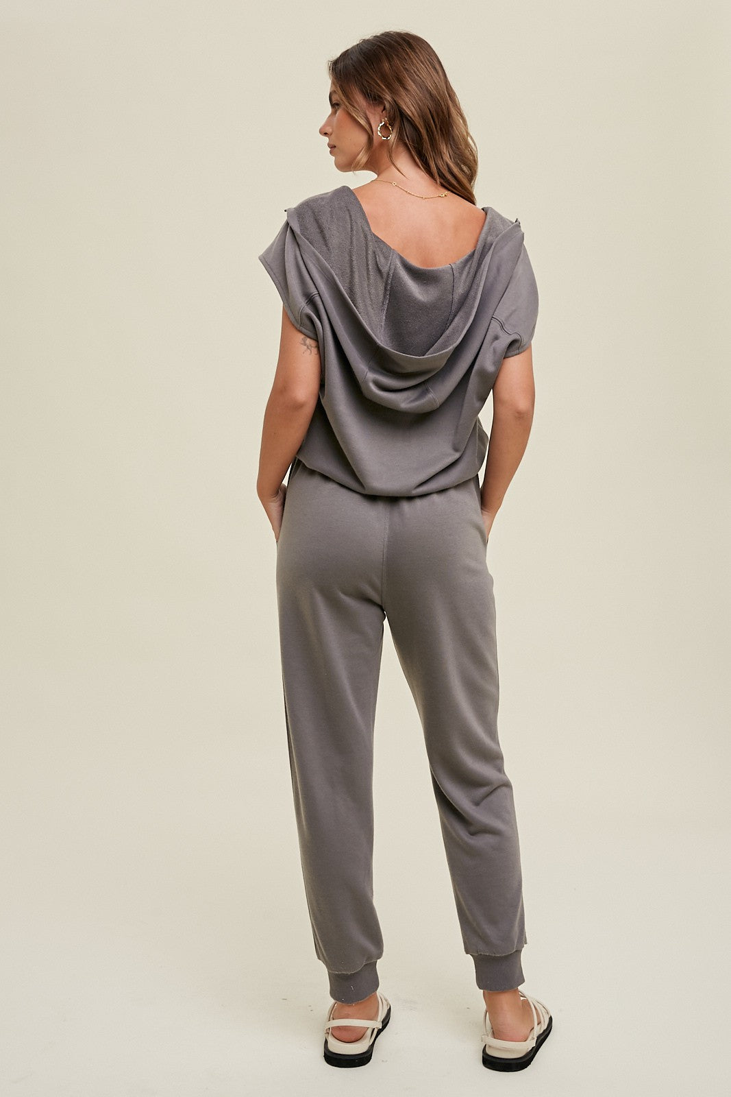 Hooded Athleisure Jumpsuit