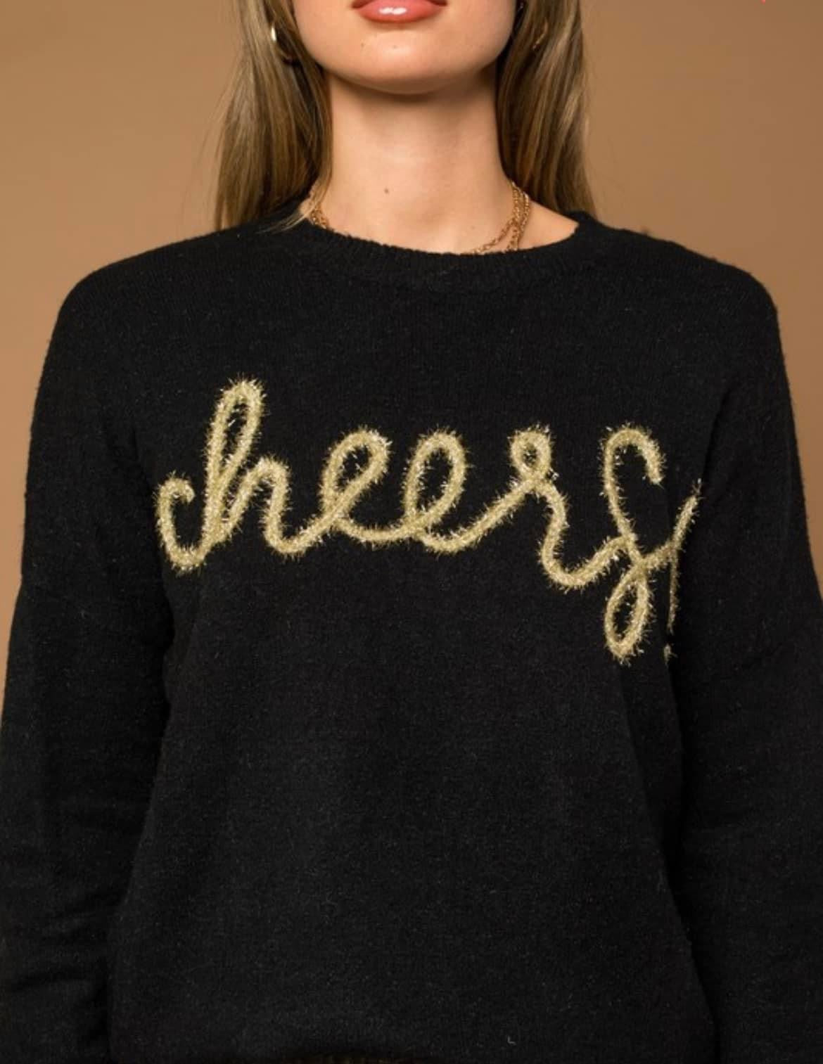 **MORE COLORS** Puff Script Cheers Sweater