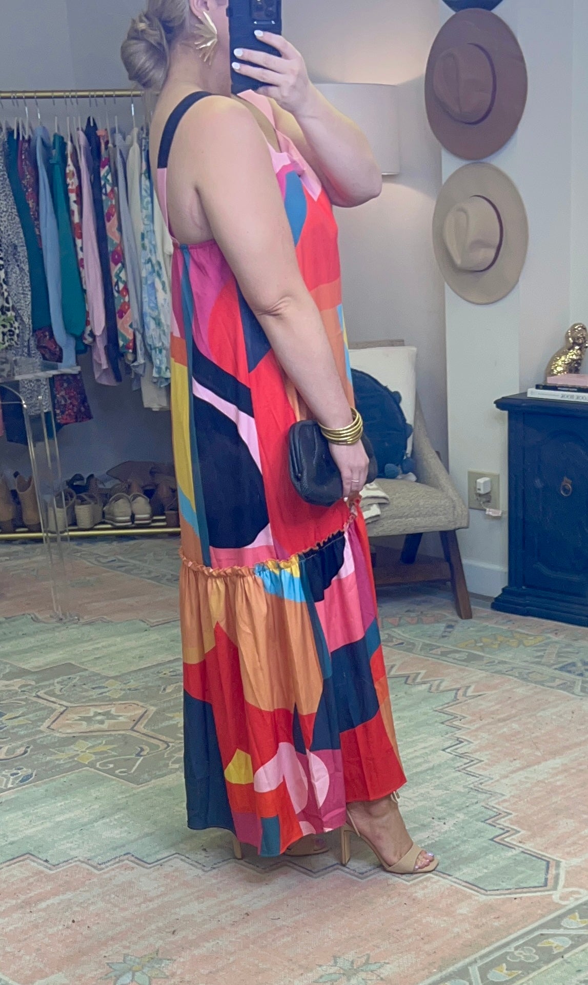 ✨RESTOCK✨ Made for Magic Color Block Ruffle Maxi Dress