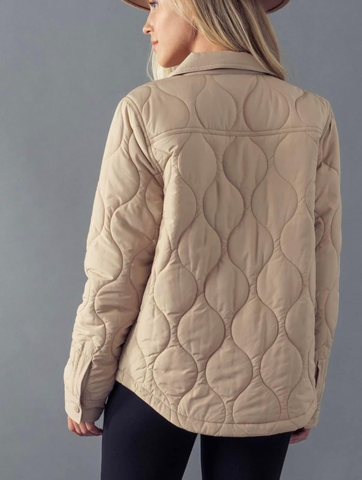 Collared Quilted Shacket