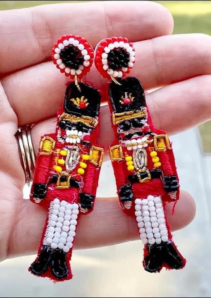 Beaded Nutcracker Earrings