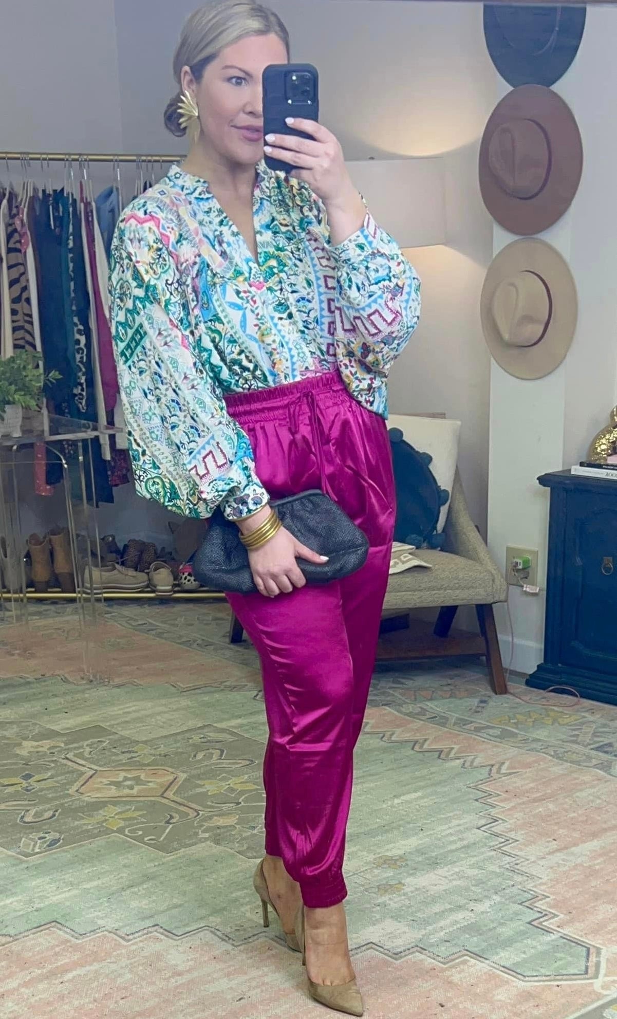 Palm Royale Gold Burst Statement Earring