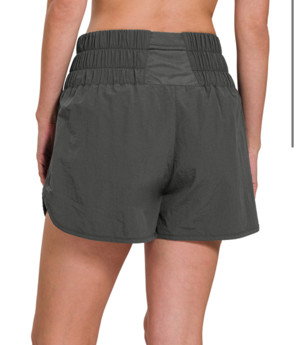 Fit And Fab Smocked Waist Athletic Shorts