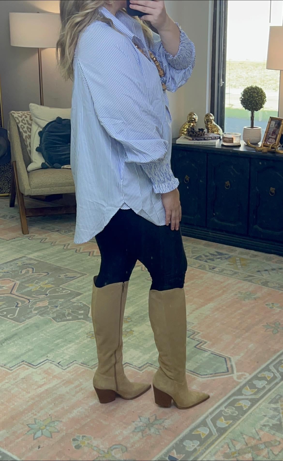 **MORE COLORS** Easygoing Gal Smock Sleeve Button Down Tunic