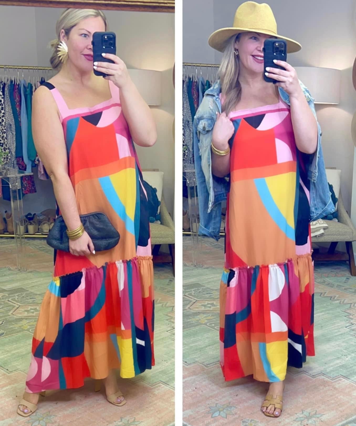 ✨RESTOCK✨ Made for Magic Color Block Ruffle Maxi Dress