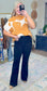Golden Foliage Knit Tunic Top