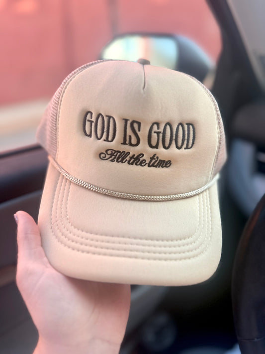 God is Good Embroidered Trucker Hat