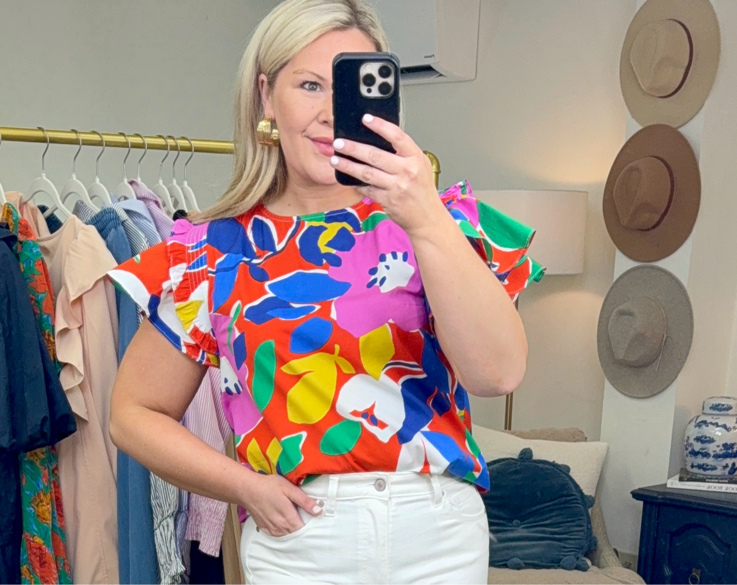 Keep Things Fresh Poplin Ruffle Top
