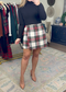 True Tidings White Tartan Plaid Skirt