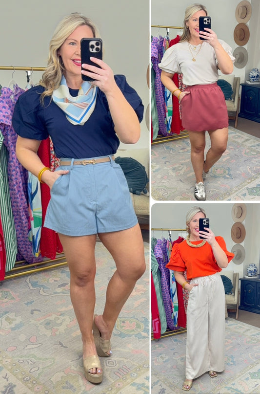 ✨SATURDAY STEAL DEAL✨
Structured Staple Poplin Puff Sleeve Top