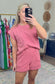 ENTRO: Cancelled Plans Textured Shorts Set