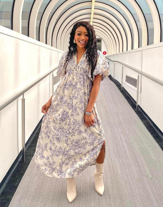 Oui Oui Toile Maxi Dress