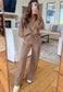 **MORE COLORS** Off Duty Collar Top Lounge Set
