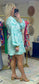 Mint Print Mini Dress