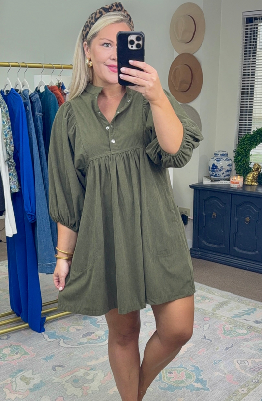 **MORE COLORS** Feels Like Home Corduroy Dress