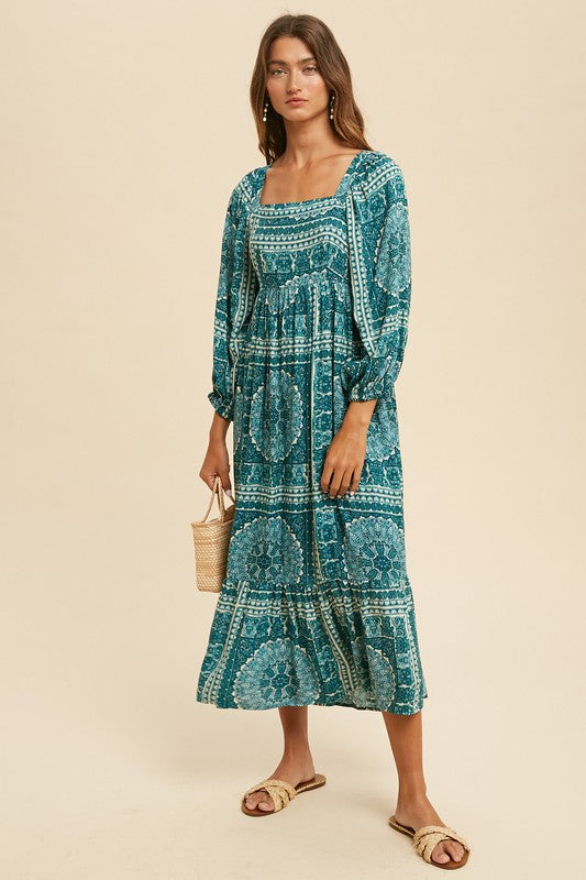 Free And Easy Boho Print Dress