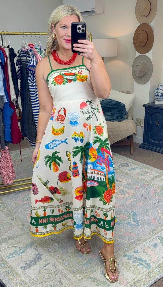 Resort Print Maxi Dress