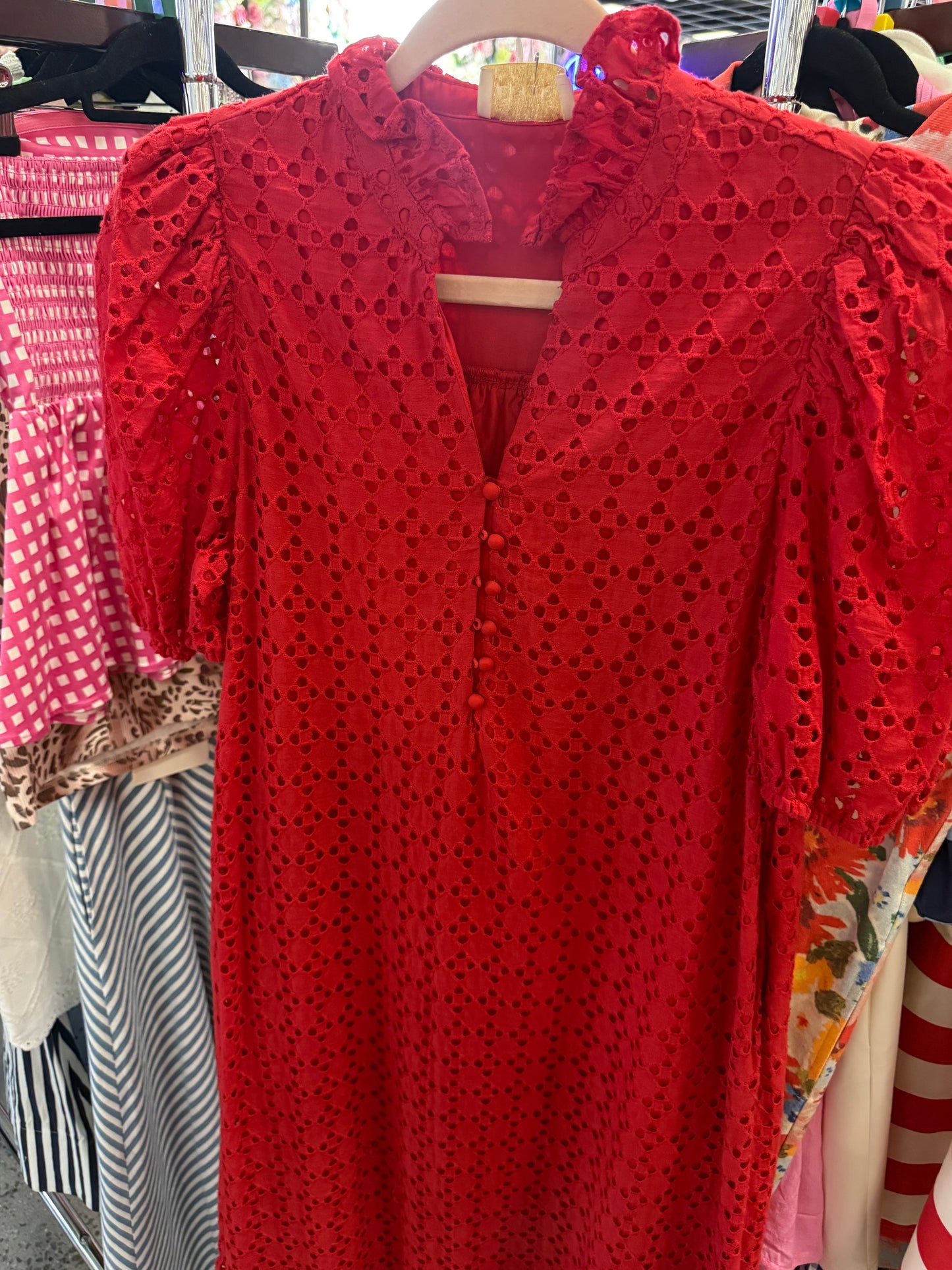 **MORE COLORS** Tea at the Terrace Eyelet Midi Dress