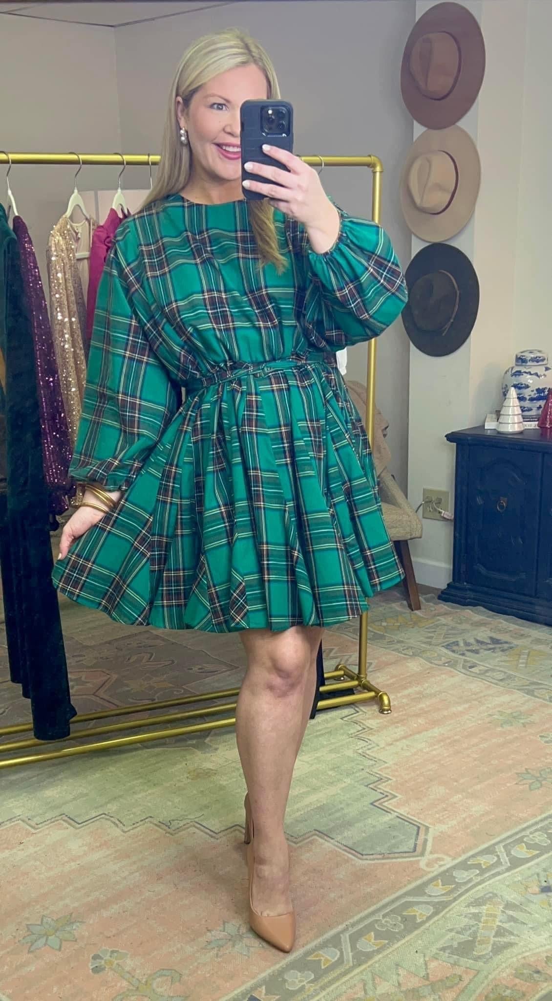 Tartan Plaid Flounce Dress