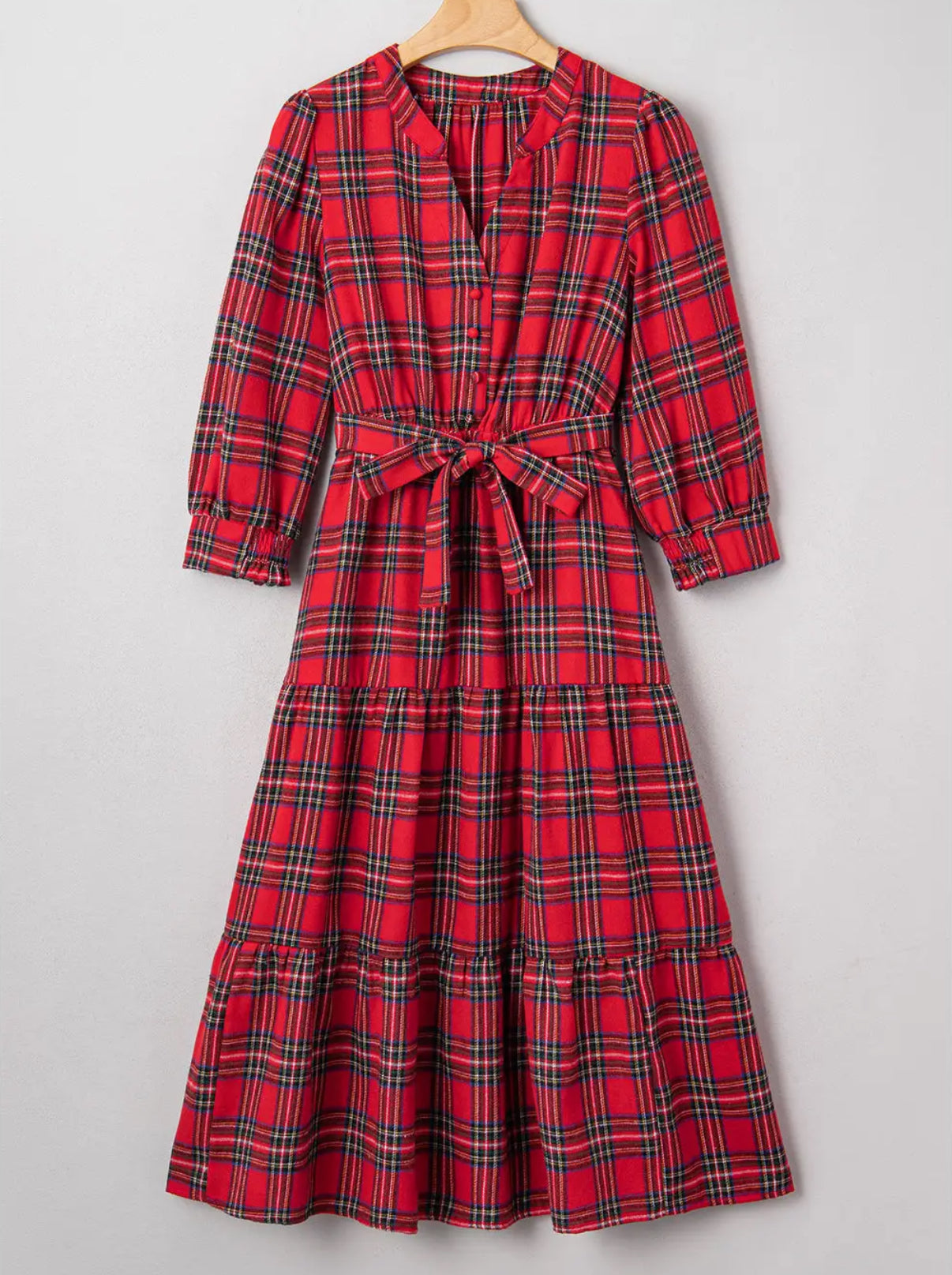 Holiday Hostess Tartan Midi Dress