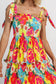Twirls in Tulum Pleated Tiered Tie Strap Midi Dress