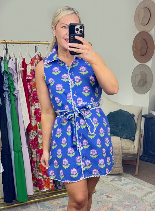 TCEC: Bloom Service Printed Ric-Rac Dress