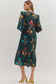 Petals and Poetry Ruffle Midi Dress