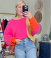Bright Spot Color Block Knit Top