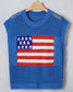 Patriotic & Proud Flag Open Knit Top